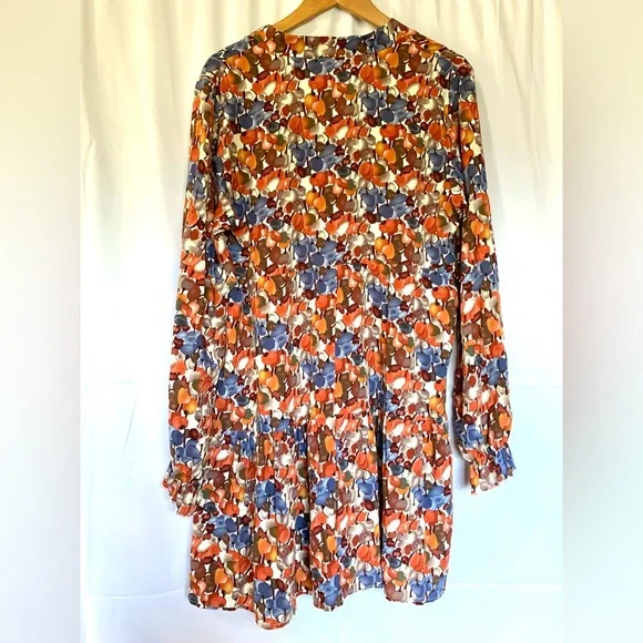 XL Prairie Style‎ Floral Buttons Puff Sleeve Frill Wrist Farm House Hippie Dress - Picture 4 of 7